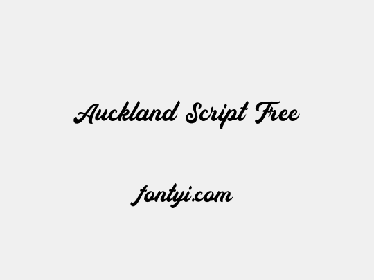 Auckland Script Free