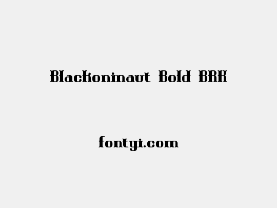 Blackoninaut Bold BRK