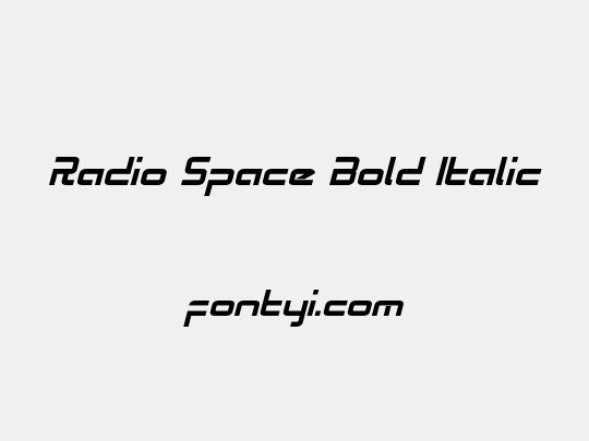Radio Space Bold Italic