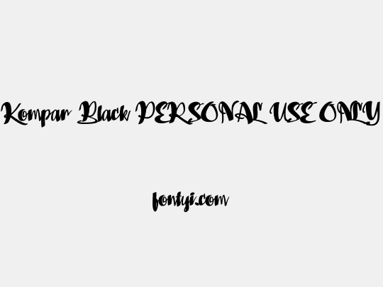 Kompar Black PERSONAL USE ONLY