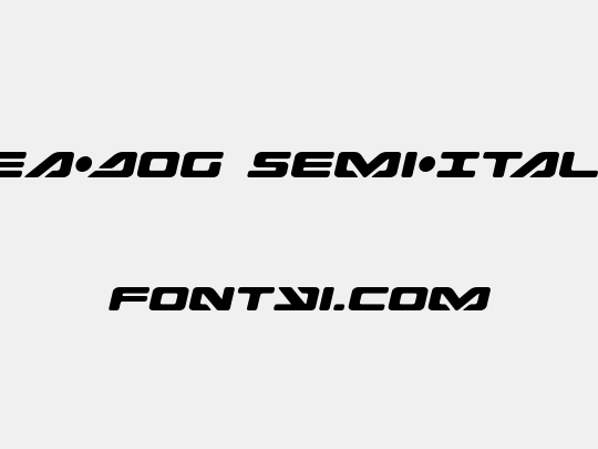 Sea-Dog Semi-Italic
