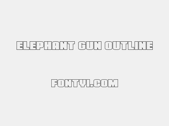 Elephant Gun Outline