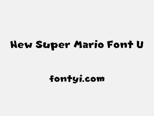 New Super Mario Font U