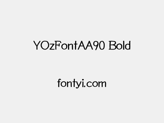 YOzFontAA90 Bold