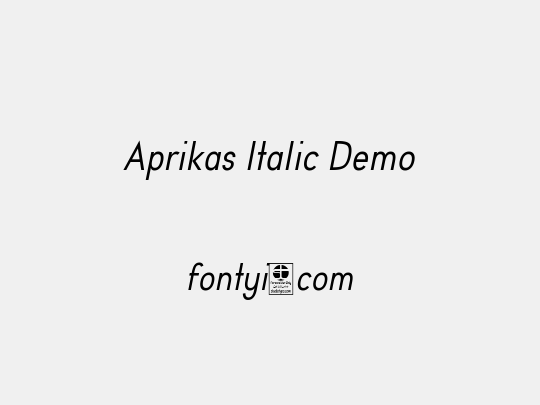 Aprikas Italic Demo