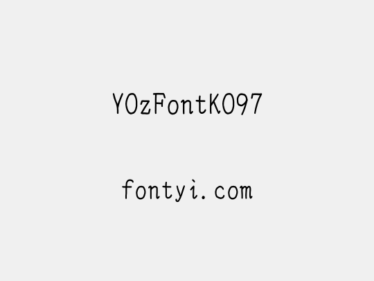 YOzFontKO97