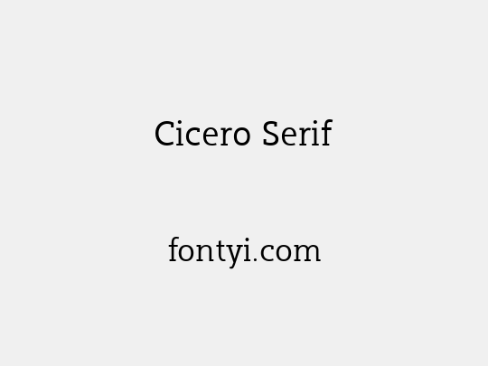 Cicero Serif