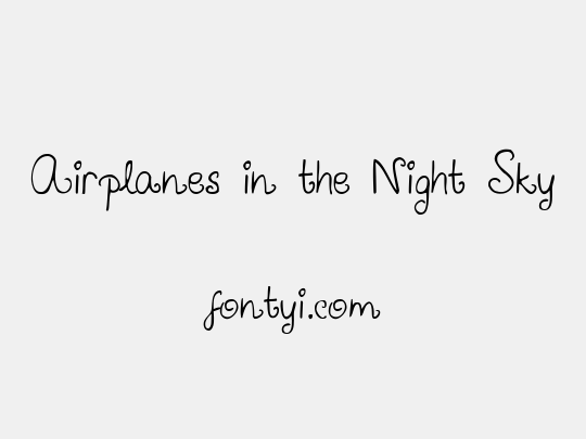 Airplanes in the Night Sky