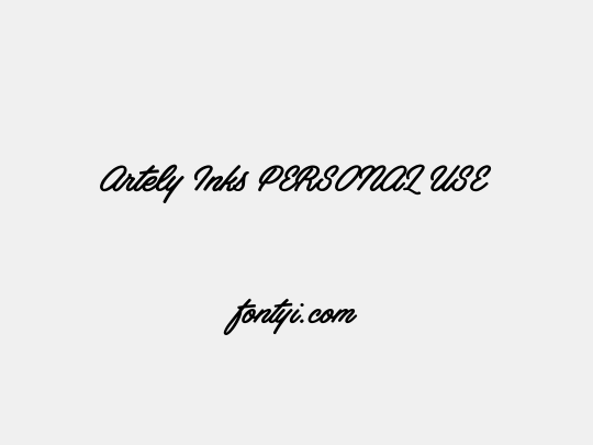 Artely Inks PERSONAL USE