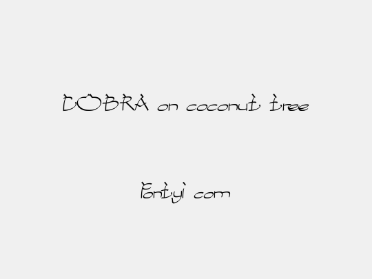 COBRA on coconut tree