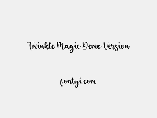 Twinkle Magic Demo Version