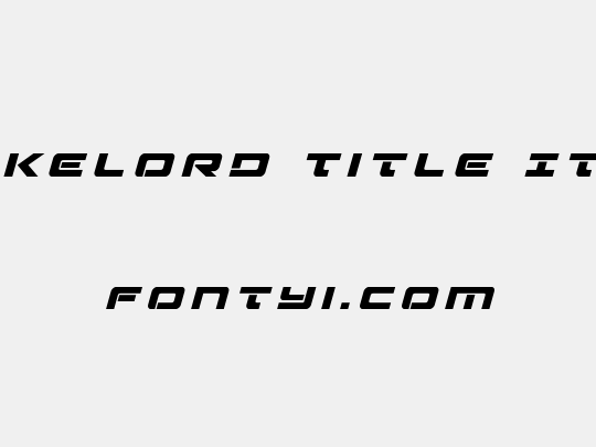 Strikelord Title Italic