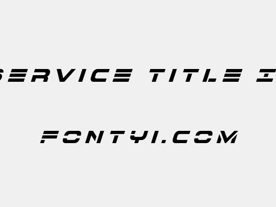 7th Service Title Italic