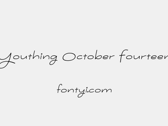 Youthing October Fourteen