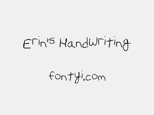 Erin's Handwriting