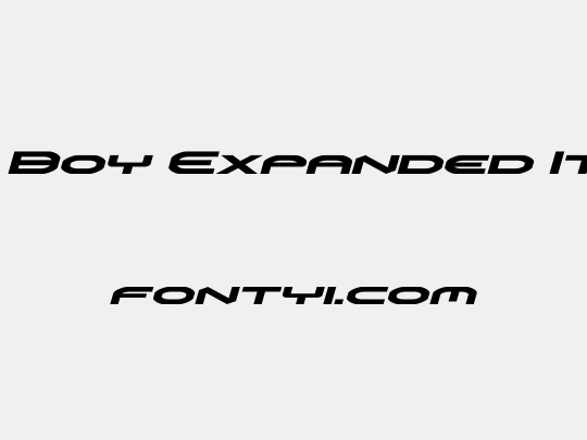 Omni Boy Expanded Italic