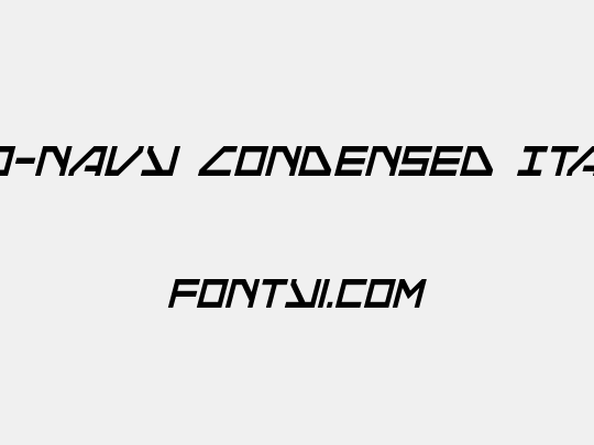 Neo-Navy Condensed Italic