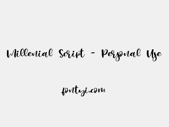 Millenial Script - Personal Use