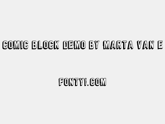 Comic Block DEMO by Marta van E