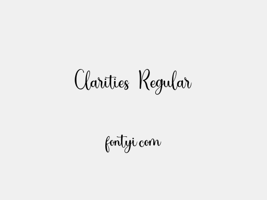 Clarities Regular