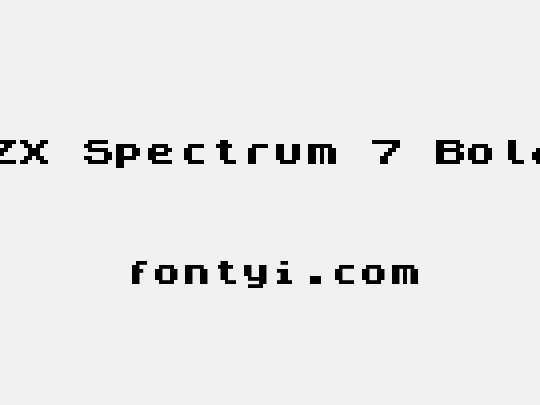ZX Spectrum 7 Bold