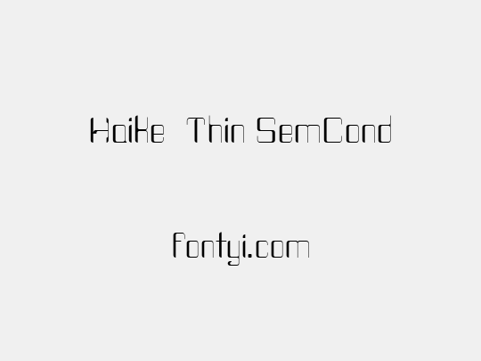 Haike  Thin SemCond