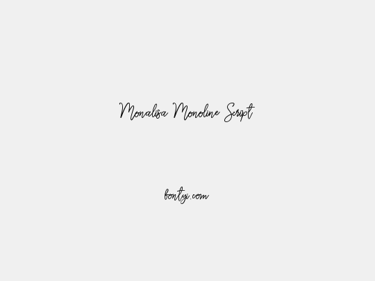 Monalisa Monoline Script