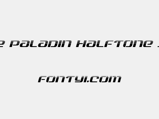 Range Paladin Halftone Italic