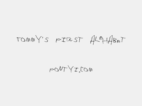 Tommy's First Alphabet