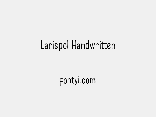 Larispol Handwritten