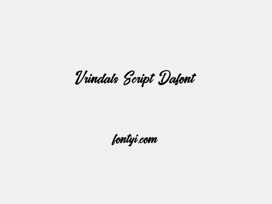 Vrindals Script Dafont