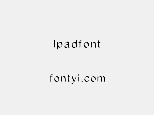 Ipadfont