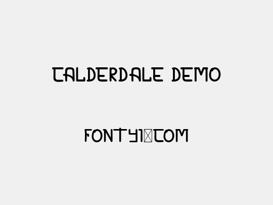 CALDERDALE DEMO