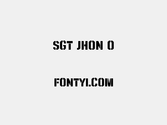 SGT Jhon O