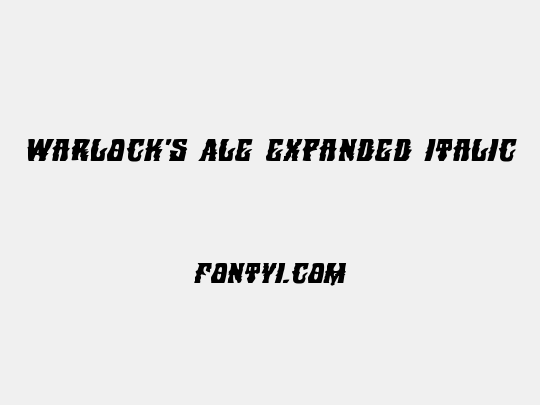Warlock's Ale Expanded Italic
