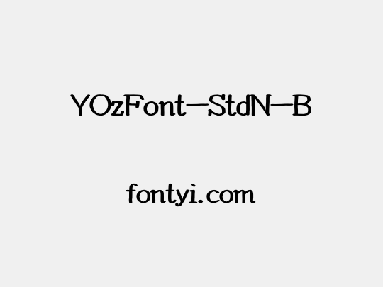 YOzFont-StdN-B