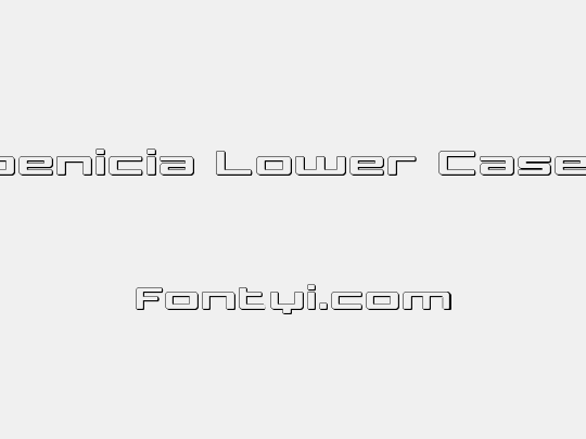 Phoenicia Lower Case 3D