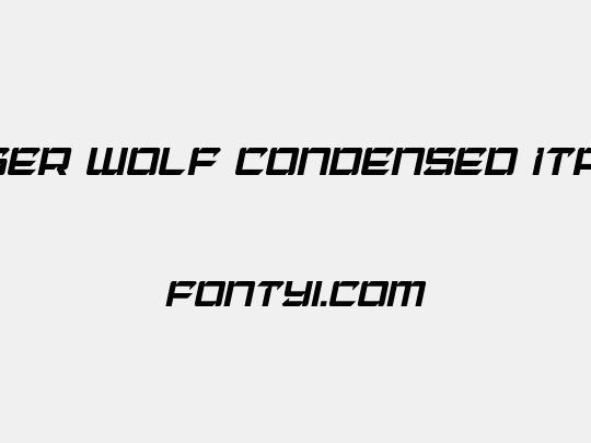 Laser Wolf Condensed Italic