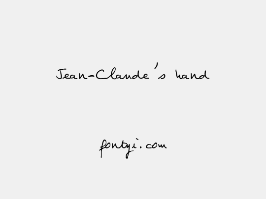 Jean-Claude's hand