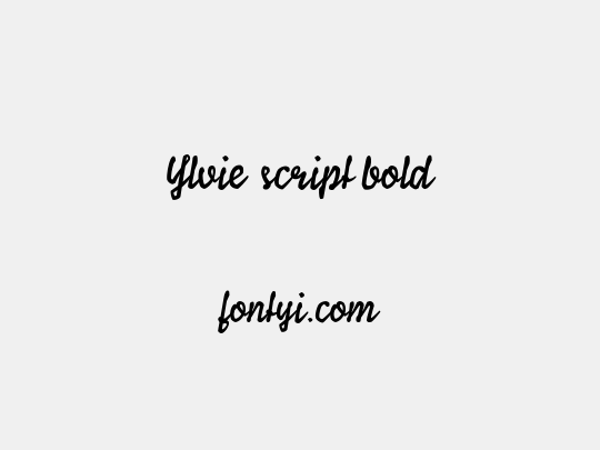 Ylvie script bold