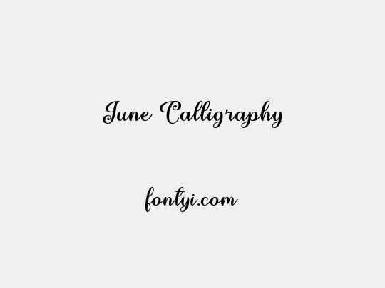 June Calligraphy