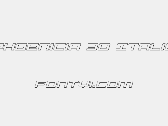 Phoenicia 3D Italic