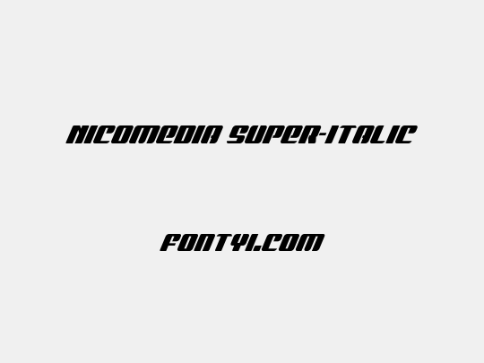Nicomedia Super-Italic