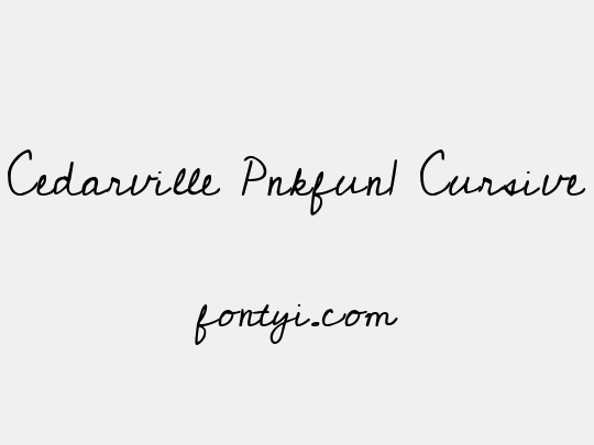 Cedarville Pnkfun1 Cursive