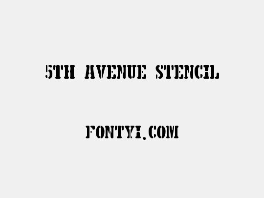 5TH AVENUE STENCIL