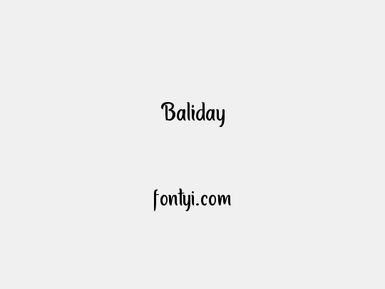Baliday