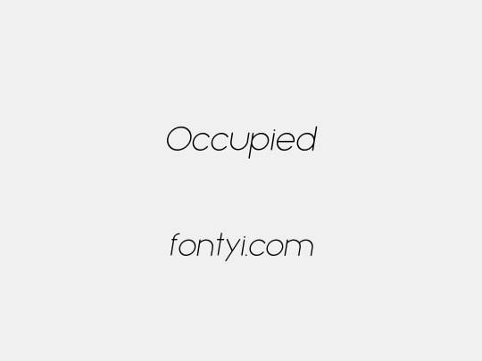 Occupied