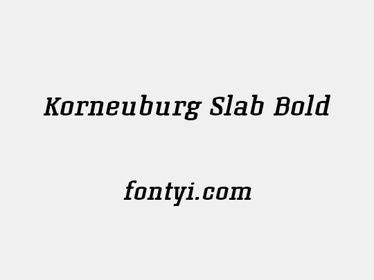 Korneuburg Slab Bold