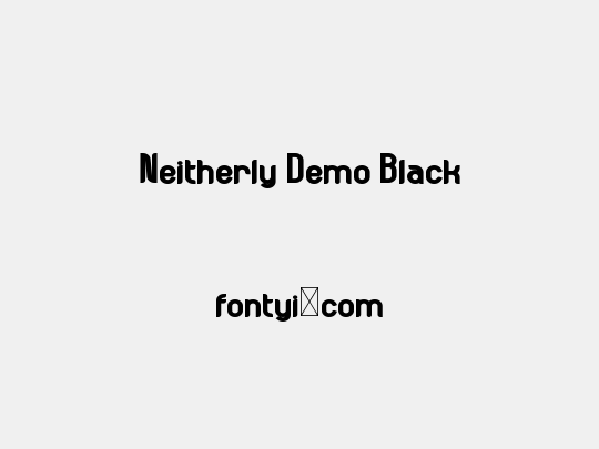 Neitherly Demo Black