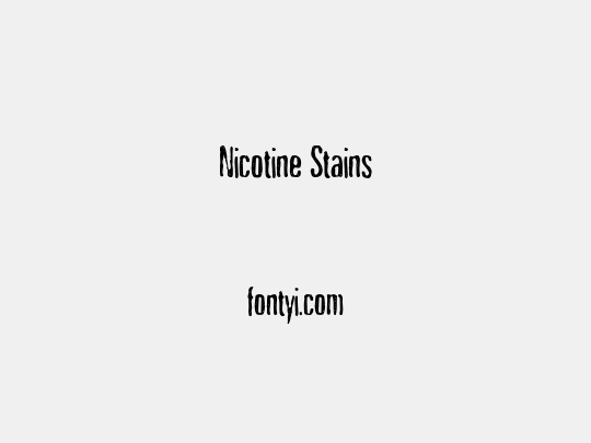 Nicotine Stains